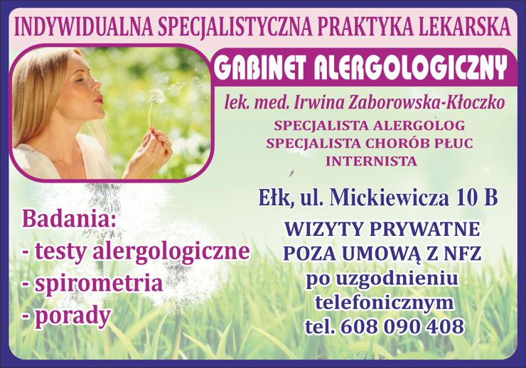 GABINET ALERGOLOGICZNY lek.med. Irwina Zaborowska-Kłoczko